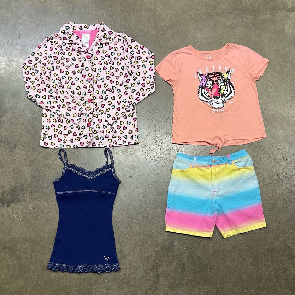 Girls Clothing Lot Justice Wonder Nation Betsy Johnson Leggings Tops - Picture 2 of 7